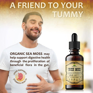HERBALICIOUS Natural Irish Moss Extract - Drops For Health, Thyroid Function Support, Healthy Digestion, Energy Boost - Liquid Dietary Supplement - Vegetarian-Friendly Formula (2Oz)