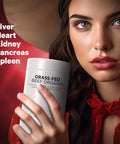 Codeage Grass Fed Beef Organs Supplement Glandulars Supplements - ze Dried Non-Defatted Desiccated Liver Heart Kidney Pancreas & Spleen Bovine Pills Beef Vitamins - Non-GMO -180 Capsules