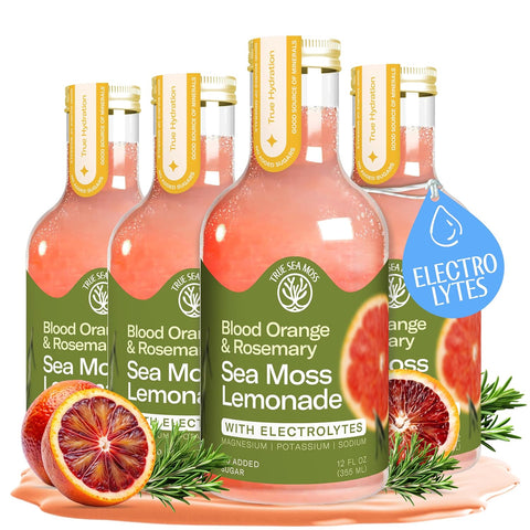 Mango Pink Pepper Sea Moss Electrolyte Lemonade Ã¢â‚¬â€œ Exotic Spiced Hydration Drink Ã¢â‚¬â€œ No Added Sugar with Sea Moss & Electrolytes Ã¢â‚¬â€œ 4 x 12 fl oz Bottles Ã¢â‚¬â€œ Made in USA