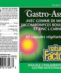 Natural Factors GastroAssist Help Relieve Indigestion Bloating and Constipation Digestive Supplement Vegan 60 Capsules 30 Servings