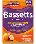 Bassetts Vitamins 12-18 Years Evening Primrose Oil Orange & Passion Fruit Flavour Multivitamins 30 Gummies