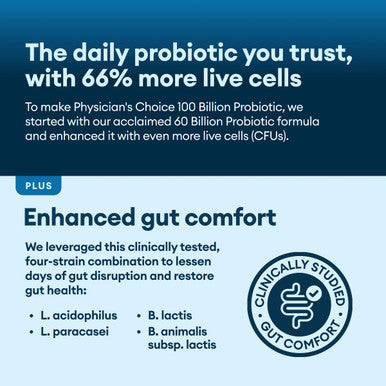 Physician'S Choice 100 Billion Advanced Probiotic - 16 Strains + Organic Prebiotics - Digestive & Gut Health - Supports Occasiona