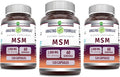 Amazing Nutrition Formulas MSM (Methylsulfonylmethane) Supplement | 2000 Mg Per Serving | Capsules | Non-GMO | Gluten | Made in USA (3 Pack 120 Count)