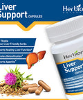 Herbion Naturals Liver Support Herbal Blend with Milk Thistle Supports Healthy Liver Function Promotes Detoxification Supports Appetite 60 Vegicaps