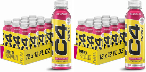 C4 Energy Non-Carbonated Zero Sugar Energy Drink, Pre Workout Drink + Beta Alanine, Fruit Punch, 12 Fl Oz (Pack of 12)