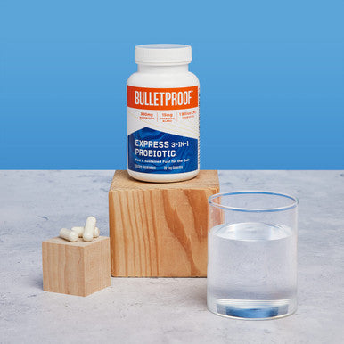 Bulletproof Express 3-In-1 Probiotic, 90 Count, Supplement For Fast And Sustained Gut Health