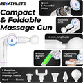 Reathlete Fold Massage Gun First-Ever Foldable Professional Percussion Massager Portable Wireless Massage Gun Deep Tissue Pain Relief Personal Massager For Athletes And Exercisers
