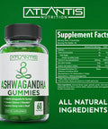 Atlantis Nutrition Ashwagandha Gummies - 1500 Mg Per Serving - Promotes Calmness, Improves Mood, Boosts Energy Levels & Strengthens Immune System - Formulated With Vitamin D & Zinc - Vegan Ashwagandha Gummies 60 Count