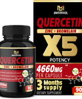 Quercetin Supplement 4660 mg Supports Cardiovascular Health Immune System and Antioxidant with Bromelain Black Pepper Extract 3 Months Supply