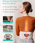 Skg Lower Back Massager Gifts For Men Women For Pain Relief, Adjustable Cordless Heating Pad Infrared Vibrating Back Massager Waist Lumbar Belt W9 Pro