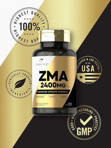 Carlyle ZMA Supplement for Men & Women 2400mg | 90 Count | Non-GMO Gluten Formula