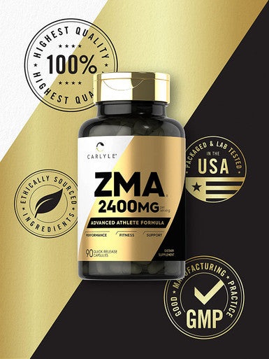 Zma Supplement For Men & Women 2400Mg | 90 Count | Non-Gmo, Gluten Free Formula | By Carlyle