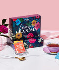 Thoughtfully Gourmet Love You Grandma Tea Set Tea Sampler Includes 6 Flavors of Tea with Inspirational Quotes Great Grandma s Set of 90