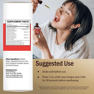 Collagen Mojo - Liquid Collagen For Women & Men, Collagen Peptides With Sea Moss, Burdock Root & Bladderwrack - Hair, Skin, Nails, Joint Support, Weight Management, High Absorption - 100,000Mcg, 2 Oz