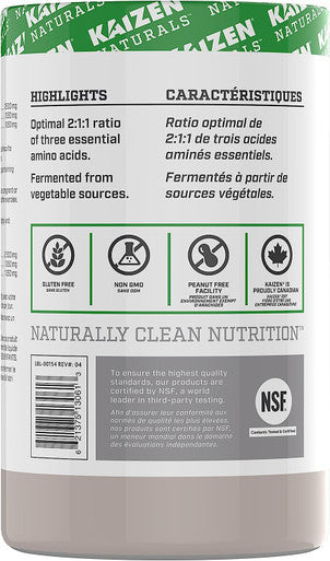 Kaizen Naturals Fermented BCAA Powder, NSF Certified, Unflavoured, 60 Servings, 300 gram