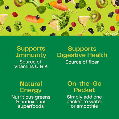 Amazing Grass Greens Blend Variety Pack (10 Single Serve packets): Greens Blend Powder with Spirulina, Chlorella, Beet Root Powder, Digestive Enzymes & Probiotics
