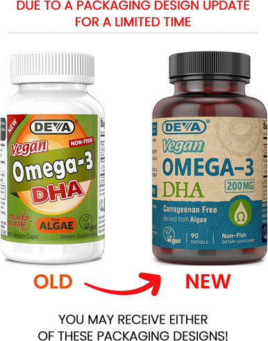 Deva Vegan Vitamins Dha Algae 200Mg Vegan 90 Sgel