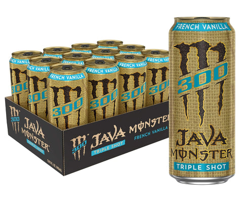 Monster Energy Java Monster Salted Caramel, Coffee + Energy Drink, 15 Fl Oz | Pack of 12
