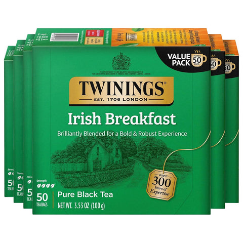 Twinings Lemon & Ginger, Caffeine-Free Herbal Tea Bags, 100 CT Box (1 Pack) | Spicy & Tangy, Ginger, Lemon Peel, Lemongrass, Blackberry Leaves, Soothe Digestion, 100 Foil Lined Individually Wrapped Bags