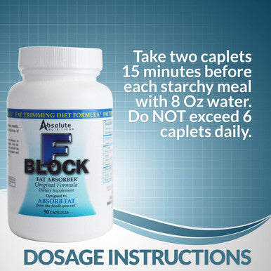 Absolute Nutrition FBlock Xtra Fat Absorber Diet Formula 90 Capsules