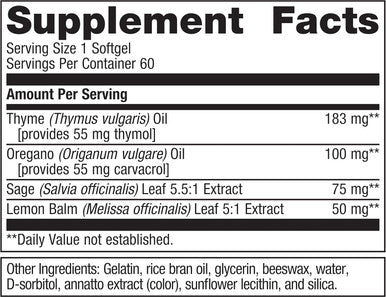 Metagenics CandiBactin-AR - Concentrated Aromatic Essential Oils - with Thyme Oil & Oregano Oil - Gut Health Supplements - for Intestinal Microbial Balance - Gluten- - 60 Softgels