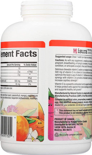 NATURAL FACTORS Passionfruit Peach Mango C 500 180 CT