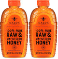 Nate's 100% Pure, Raw & Unfiltered Honey - Award-Winning Taste, Squeeze Bottle, 32 Ounce (Pack of 2)