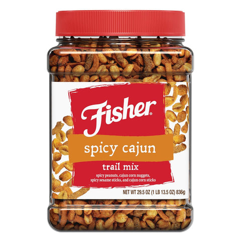 Fisher Snack Hunger Fighter Bulk Trail Mix, 38 oz (Pack of 1), Peanuts, Almonds, Dried Sweetened Cranberries and Soy Nuts, Snacks for Adults and Kids, Dried Fruit, Healthy Snacks for Adults
