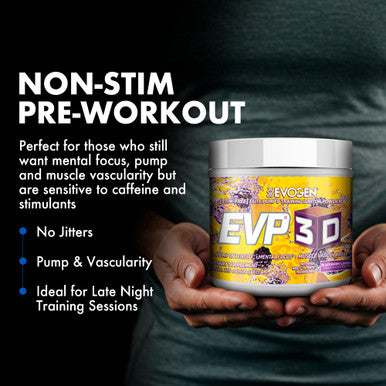 Evogen EVP-3D | Extreme Pre-Workout Pump Ignitor Arginine Nitrate Citrulline Beta-Alanine Lions Mane | BlackBerry Lemonade | 40 Servings