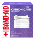 Band-Aid Brand Absorbent Cushion Care Sterile Square Gauze Pads For First Aid Protection Of Minor Cuts, Scrapes & Burns, Non-Adhesive, Wound Care Dressing Pads, Large, 4 In X 4 In, 25 Ct