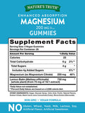 Magnesium Gummies | 200mg | 60 Count | Vegan, Non-GMO & Gluten Supplement | Enhanced Absorption | by Nature's Truth
