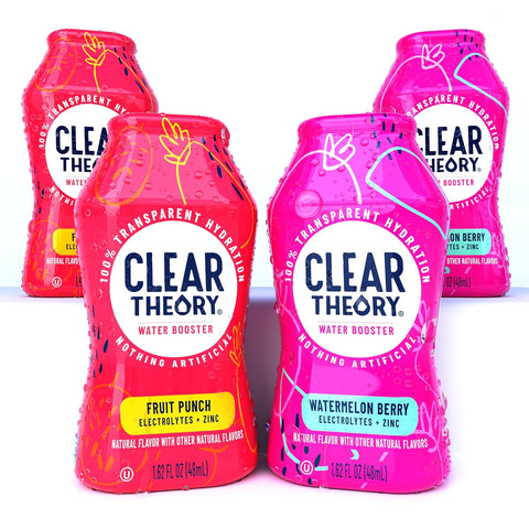 Clear Theory Water Flavoring Drops Electrolytes Drink Mix Water Enhancer Liquid Flavored Hydration for Kids Vegan Gluten Low Calories Stevia Variety Pack 3 Pack 1.62 Fl Oz Bottles
