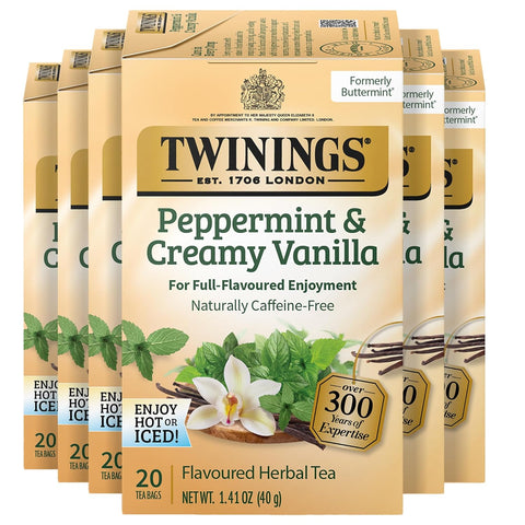 Twinings Lemon & Ginger, Caffeine-Free Herbal Tea Bags, 100 CT Box (1 Pack) | Spicy & Tangy, Ginger, Lemon Peel, Lemongrass, Blackberry Leaves, Soothe Digestion, 100 Foil Lined Individually Wrapped Bags