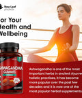 Ashwagandha Gummies 1200Mg 3 Months Supply High Strength 5% Withanolides - Real Fruit Juice, No Artificial Colours Or Flavours Pure Ashwagandha Root Extract, Gluten , Uk Made By Leaf