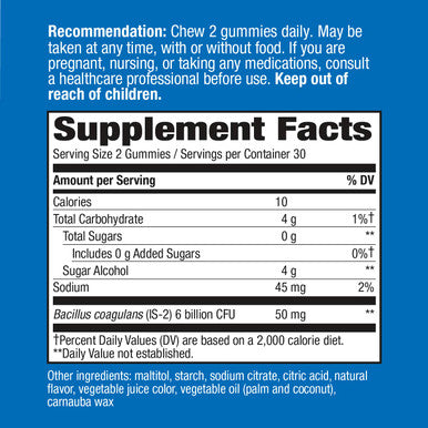 Nature's Way Fortify Probiotic Gummies, 6 Billion, Color12, Berry Flavored, 60 Count
