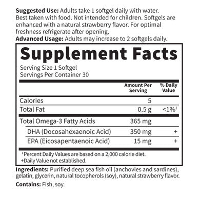 Garden of Life Oceans Mom Prenatal Fish Oil Dha Omega 3 Fish Oil Supplement - Strawberry 350Mg Prenatal Dha Pregnancy Fish Oil Support For Mamas Babys Brain & Eye Development 30 Small Softgels