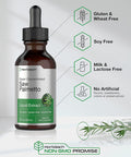 HorbAach Saw Palmetto Liquid Extract 2 Fl Oz Alcohol Vegetarian, Non-Gmo, Gluten Herb Supplement