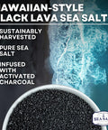 Sea Salt Superstore Black Salt Hawaiian-Style Black Lava Sea Salt Black Sea Salt with Activated Charcoal Black Hawaiian Sea Salt for Cooking & Finishing 14 oz Bag