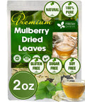 FreshDrinkUS, Premium 75 Mulberry Leaf Tea Bags, 100% Natural & Pure from Mulberry Leaves. Loose Leaf Herbal Tea. Made with Natural Material Tea Bags. No Sugar, No Caffeine, No Gluten, Vegan.