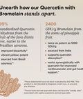 Rootcha Quercetin With Bromelain - Bioactive Fava D'Anta Derived Quercetin With 2400 Gdu/G Bromelain 120 Capsules