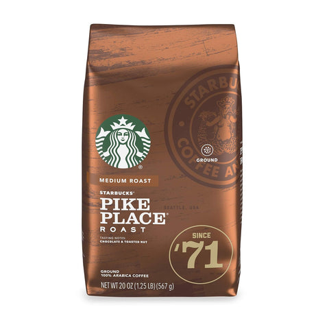 Starbucks Ground Coffee, Medium Roast Coffee, House Blend, 100% Arabica, 1 bag (18 oz)