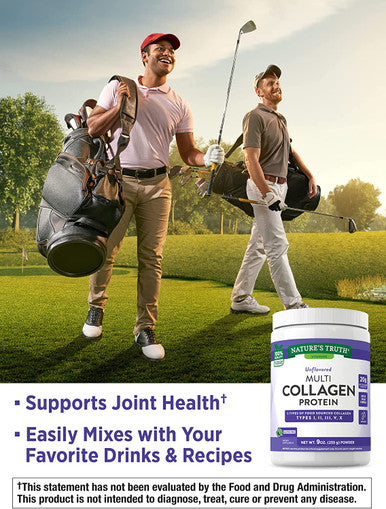 Nature's Truth Multi Collagen Powder | 9 oz | Type I, II, III, V, X | Hydrolyzed Collagen Peptide Protein Powder | Keto and Paleo Friendly | Unflavored | Gluten