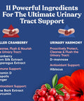 Eu Natural Urinary Tract Supplement Duo Urinary Harmony + Killer Cranberry UT Defense blends D-mannose & Hibiscus + Cranberry Pine Bark Propolis & Vitamin D Clinical Strength Ingredients 2 X 60 ct