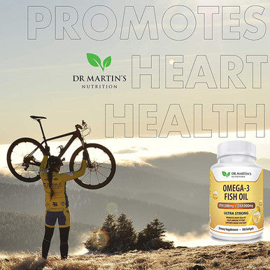 Omega-3 Fish Oil 3750mg Triple Strength - 180 Burpless Softgels | EPA 1200mg + DHA 900mg | Promotes Healthy Heart, Immune System, Eyes, Skin & Brain Function