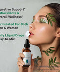 Codeage Chlorophyll Liquid Drops Supplement - Vegan Chlorophyll 50 mg per Serving Liquid Chlorophyll Water Organic Peppermint Flavor Clorofila Drink - Non-GMO Gluten- Vegan - 2 fl oz