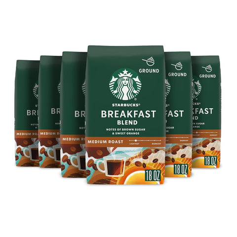 Starbucks Ground Coffee, Medium Roast Coffee, House Blend, 100% Arabica, 1 bag (18 oz)
