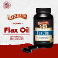 Barlean'S Lignan Flaxseed Oil Softgels Cold-Pressed Flax Seed Supplement With 1550 Mg Ala Omega-3 Fatty Acids For Joint & Heart Health 1000Mg 250 Ct
