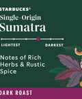 Starbucks K-Cup Coffee Pods, Dark Roast Coffee, Single-Origin Sumatra, 1 box (32 Keurig Pods)