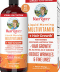 Maryruth Organics Liquid Morning Multivitamin+Hair Growth and Hair Growth MAX+Lustriva Liposomal Liquid Supplement 2-Pack Bundle for Hair Support Skin Health Hair Growth and Immune Support Vegan&Non-GMO