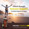 Organic Vitamin D3 5000 IU | 100% Vegan High-Potency Immune Support | Promotes Bone & Muscle Health | 90 Tablets (Unflavored)